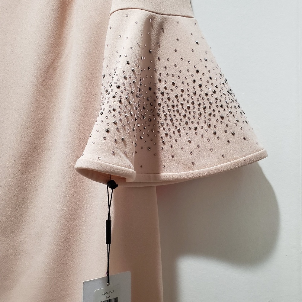 Rhinestone Covered Bell Sleeve Dress - Picture 2 of 4